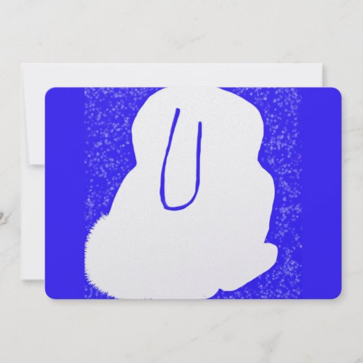 Schattigee winterzonnewende voor konijnen feestdagenkaart (Voorkant)