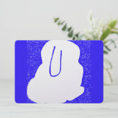 Schattigee winterzonnewende voor konijnen feestdagenkaart (Staand voorkant)