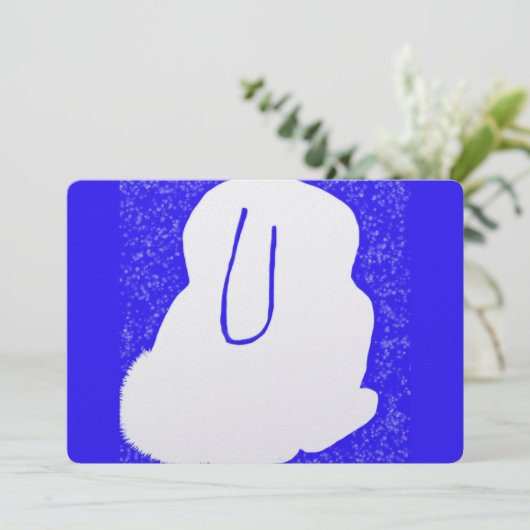 Schattigee winterzonnewende voor konijnen feestdagenkaart (Staand voorkant)