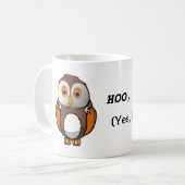 Schattigee Wise Owl Quote Coffee Mok (Voorkant links)