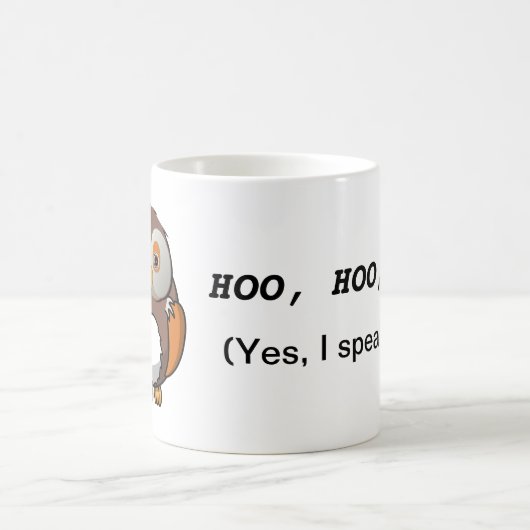Schattigee Wise Owl Quote Coffee Mok (Center)