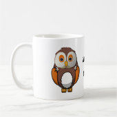 Schattigee Wise Owl Quote Coffee Mok (Links)