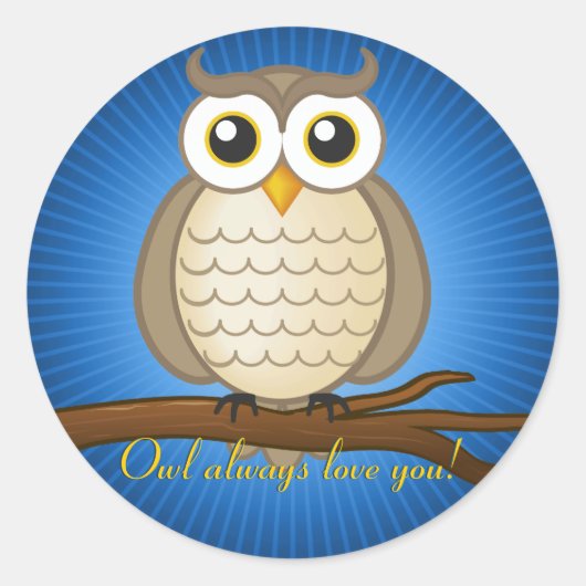 Schattigee Wise Uil | STICKER (Voorkant)