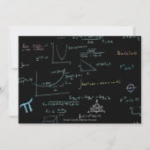 Schattigee Wiskunde Formulas Verjaardagsfeest Kaart (Achterkant)