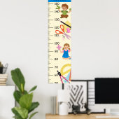 Schattigee Wiskunde Groeigrafiek Poster (Thuiskantoor)