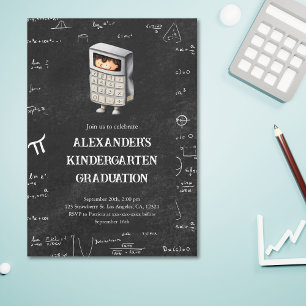 Schattigee Wiskunde Kinder Kleuterschool Afstudere Kaart