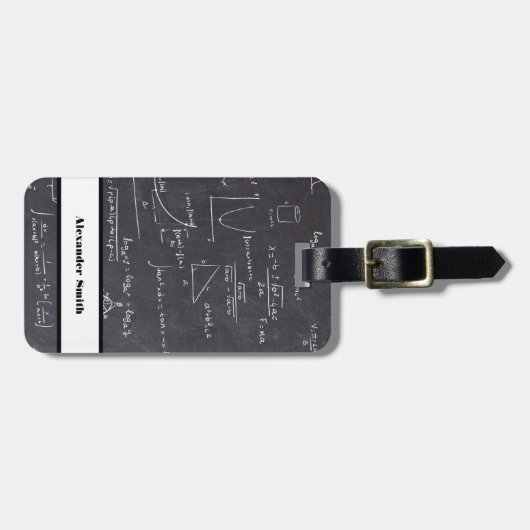 Schattigee Wiskunde vergelijkingen Nerd reizen Bagagelabel (Voorkant horizontaal)