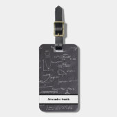 Schattigee Wiskunde vergelijkingen Nerd reizen Bagagelabel (Voorkant verticaal)