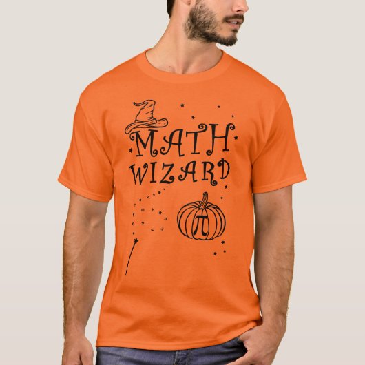 Schattigee Wiskunde Wizard Pompoen Pie Leraar Hall T-shirt (Voorkant)