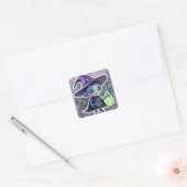Schattigee Witch Robot Sticker Magische Halloween  (Envelop)