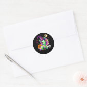 Schattigee Witchy Eenhoorn Halloween Heks Zombie P Ronde Sticker (Envelop)