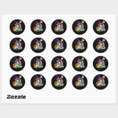 Schattigee Witchy Eenhoorn Halloween Heks Zombie P Ronde Sticker (Vel)