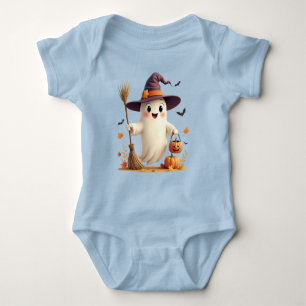 Schattigee Witchy Ghost Halloween Baby Bodysuit