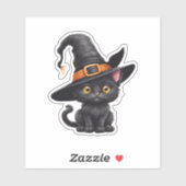 Schattigee Witchy Kitten Waterdicht Sticker (Vel)