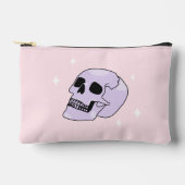 Schattigee Witchy Skull Roze en Paarse Rits Pouch Etui (Voorkant)