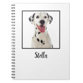 Schattigee witte aangepaste hondenfoto notitieboek (Voorkant)