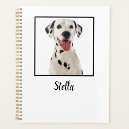 Schattigee witte aangepaste hondenfoto planner