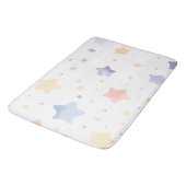 Schattigee witte badmat met sterretjes (Gekanteld)