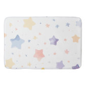 Schattigee witte badmat met sterretjes (Voorkant)