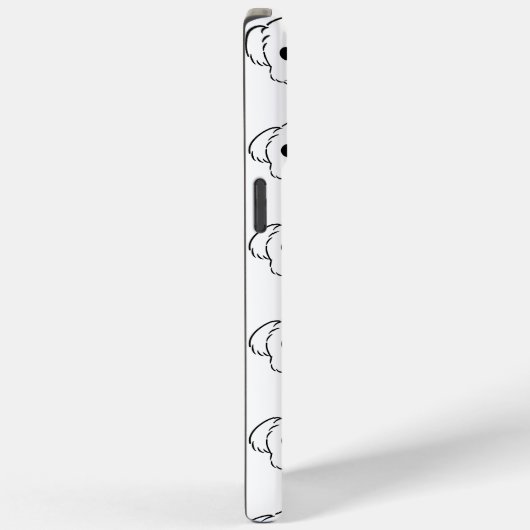 Schattigee witte bichon frise hond stekende tong u Case-Mate iPhone case (Achterkant / Rechts)