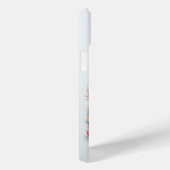 Schattigee Witte Blauwe Kat met bloemenknipsel Case-Mate iPhone Case (Achterkant / Rechts)