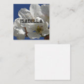 Schattigee witte bloem Wenskaart Informatiekaartje (Voorkant / Achterkant)