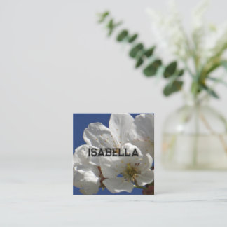 Schattigee witte bloem Wenskaart Informatiekaartje