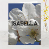 Schattigee witte bloemen gevouwen Wenskaart Kaart (Gele Bloem)