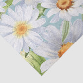 Schattigee Witte Bloemen  Waterverf Daisies Tissuepapier (Detail)