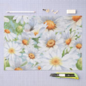 Schattigee Witte Bloemen  Waterverf Daisies Tissuepapier (Craft)