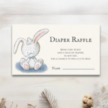 Schattigee Witte Bunny Baby shower Luier Raffle
