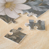 Schattigee Witte Bunny Pastel Gele Bloemen Legpuzzel (Zijkant)