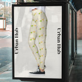 Schattigee witte Cornsilk Twee kleine vogelpatroon Leggings