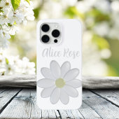 Schattigee Witte Daisy Bloem Aangepaste Naam Moder Case-Mate iPhone Case