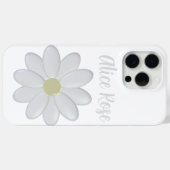 Schattigee Witte Daisy Bloem Aangepaste Naam Moder Case-Mate iPhone Case (Achterkant (horizontaal))