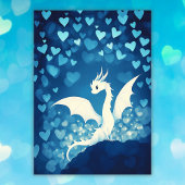 Schattigee witte draak voor kleinzoon Valentijnsda Kaart