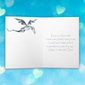 Schattigee witte draak voor kleinzoon Valentijnsda Kaart