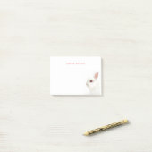 Schattigee witte dwerg konijn delicate oren huisdi post-it® notes (Op bureau)