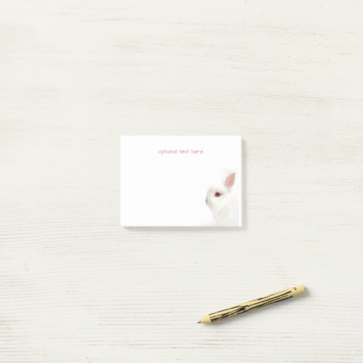 Schattigee witte dwerg konijn delicate oren huisdi post-it® notes (Op bureau)