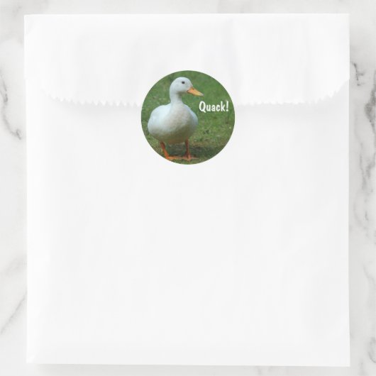 Schattigee witte eend stickers (Tas)