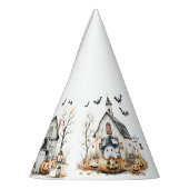 Schattigee witte en Oranje geest met herfstschuur Feesthoedjes (Links)