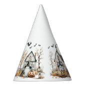 Schattigee witte en Oranje geest met herfstschuur Feesthoedjes (Rechts)