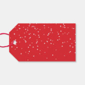 Schattigee witte en rode harten foto cadeaulabel (Achterkant Horizontaal)