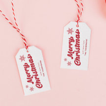 Schattigee witte en rode vrolijke kerst