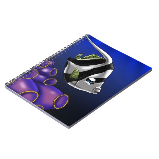 Schattigee Witte en Zwarte Vis Notitieboek (Linkerzijde)