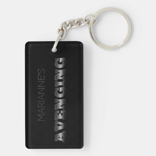 Schattigee Witte en Zwarte Wrekende Engel (dubbelz Sleutelhanger (achterkant)