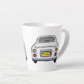 Schattigee witte Figaro Auto Monogram Figaraties Latte Mok (Rechterhoek)