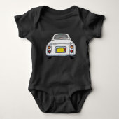 Schattigee witte Figaro Car Figarations Baby Bodys Romper (Voorkant)