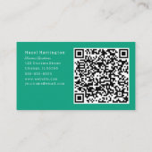 Schattigee Witte Ganzen QR Code Visitekaartje Duck (Achterkant)