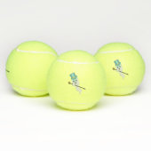 Schattigee Witte Geest Blauwe Ogen Top Hat Skull C Tennisballen (Multi)